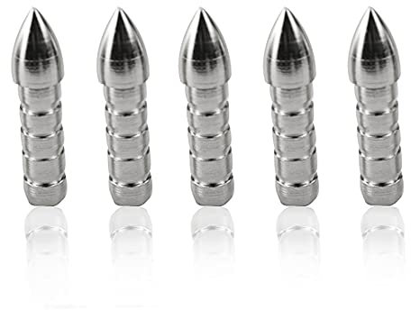 SHARROW 36 Stück Bogenschießen Pfeilspitze Pfeil Tipps Einfügen Feld Punkt 100 Grain Broadhead Edelstahl Ersatz Jagdspitzen for ID 6,2 mm Carbonpfeile Pfeilschaft