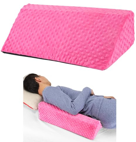 Jacobable Cuscino a cuneo per dormire lateralmente, cuscino a cuneo in schiuma per posizionamento del corpo, cuscino a cuneo laterale per dormire, cuscino antiscivolo per posizionare la schiena, per