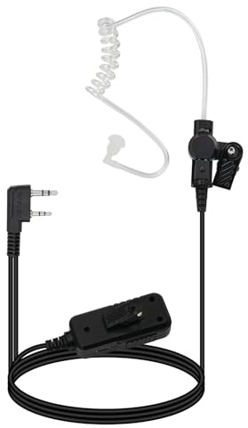 Retevis AI Active Noise Cancelling Two Way Radio Headset, Rechargeable, for RT22 RT21 H-777H RT68, Compatible with Pxton, Baofeng, Kenwood Walkie Talkie, Walkie Talkie Earpiece with Mic(1 Pack)