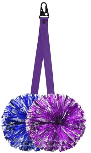 PATIKIL Pom Pom Holder for Backpack Cheer, Adjustable Cheer Bow Holder Pom Poms Strap Lanyard Storage for Cheerleading Accessories Teen Sports, Purple