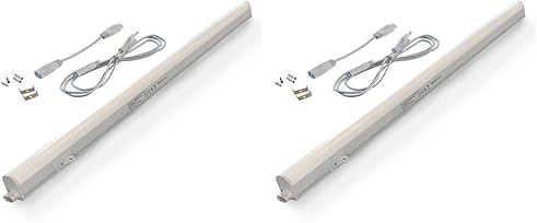 Briloner - Luz Cocina Bajo Mueble, Color Blanco, 57,3 x 2,2 x 3 cm, Incl. 1 x LED 8W 800Lm 4.000K, Cable Incluido, Luz Bajo Mueble, Iluminación Armario, Lámpara Cocina, Barra de LED Para Cocina