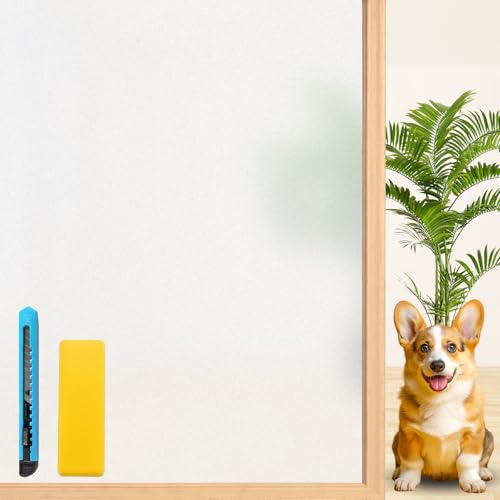Niviy Window Film Privacy, Frosted Privacy Film for Glass Windows - Self Adhesive Static Cling Frosting films Tint Stickers for Home Bathroom Office 90x200cm