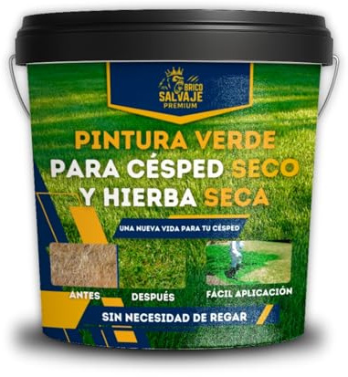 Pintura Verde para Césped Seco y Hierba Dañada – Recupera el Color Verde Natural al Instante – Fácil Aplicación con Brocha, Rodillo o Pulverizador (750 ML)