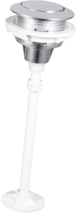 XLWLLNJ Pulsante Scarico WC Rotondo Pulsante Flusso Acqua Cassetta Ricambio Universale Accessorio Toilette Materiale PP Resistente Installazione Facile Adatto, Argento