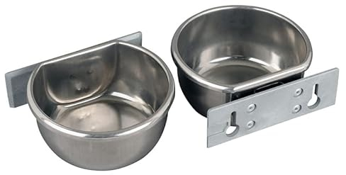 VOSS.farming 1x Wandnapf aus Edelstahl (300 ml / 400 ml / 600 ml / 850 ml)