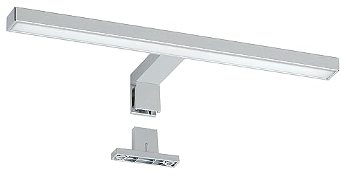 Oktaplex lighting LED Spiegellampe 30cm 2in1 Montage chrom 6500K Kaltweiß 5W 350lm Bad Spiegelleuchte