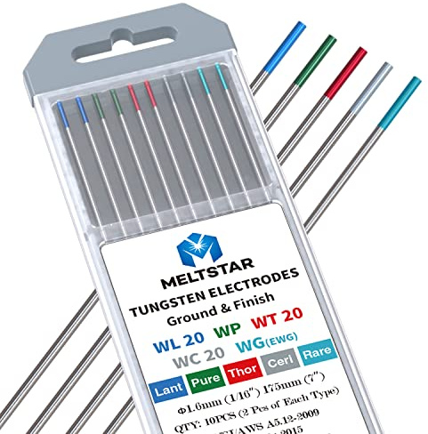 Meltstar TIG Welding Tungsten Electrodes Combination Settings Pure Cerium Lanthanated Rare Earth blend Tungsten Electrodes MIX 1/16 * 7