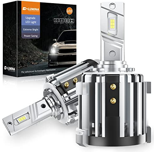 D-Lumina H7 LED-strålkastare glödlampa GOLF, applicera på Passat, för golf, för GTI, för Tiguan, för MK6-7, för Scirocco, för Touran, för Mercedes etc. 100W 16000LM 6500K Xenon vit, med bilspecifika adaptrar, 2 st