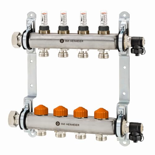 HEIMEIER Dynacon Eclipse Fußboden-Heizkreisverteiler, 4 Heizkreise, 934004800