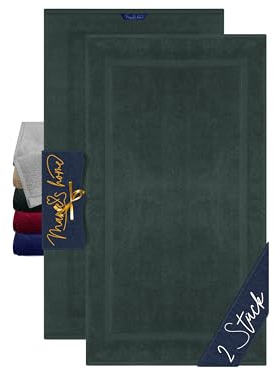 Marie´s Home 2er Pack Badvorleger - Teppich für große Bäder oder Flur 1612.2351, 60 x 110 cm, anthrazit