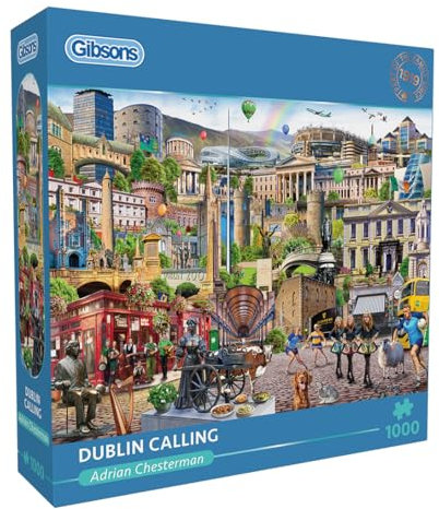 Dublin Calling | 1000 Piece Jigsaw Puzzle for Adults | Ireland | Sustainable Premium 100% Recycled Board | Great Gift | Gibsons Games