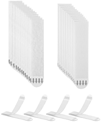 KGDUYC 12 Pares/24 Piezas Cinta Autoadhesiva Super Fuerte Sin Perforar, Cinta Para Colgar Cuadros Sin Taladrar, Cinta Doble Cara, Blanco Autoadhesivo, Cinta Sin Residuos Ganchos Para Cuadros