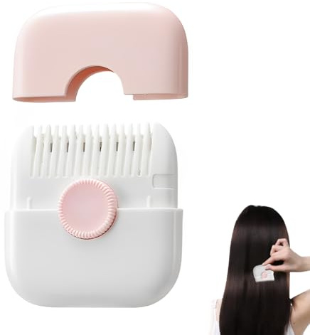 TONGZHIY 2 in 1 Hair Split End Trimmer,Double-Sided Razor and Comb for Women and Girls Blade Replaceable & Adjustable, Compact and Portable(Pink)