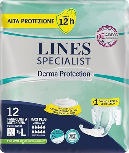 FATER SpA Pannolone Mutandina Lines Specialist derm AP l 12 Pezzi