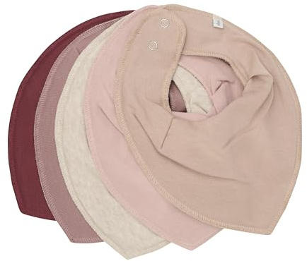 Pippi Babywear Lot de 5 bavoirs triangulaires, Tundra., taille unique
