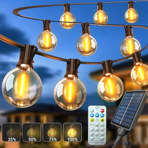 Guirnaldas Luces Exterior Solar 7.5M, G40 Luces Solares Exterior Jardin LED