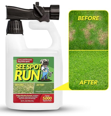 See Spot Run Lawn Protection Concentrate – 32 fl oz – Covers 5,000 Sq Ft – Hose-End Attachment – Grass & Lawn Saver & Supports Healthy Soil – Safe for Pets