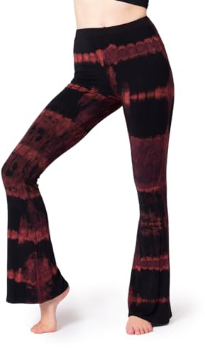 PANASIAM Leggings batik with Flare, red black, M
