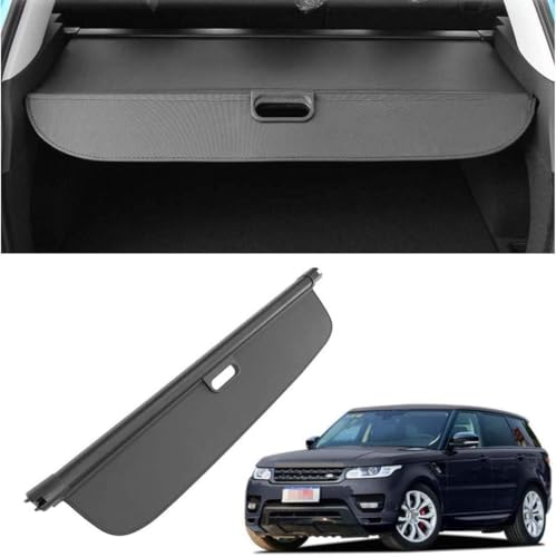 LANAZU Für Land Rover Range Rover Sport 2014-2018 Auto Laderaumabdeckung Kofferraumabdeckung Rollo, Frachtabdeckungen für Automobile Einziehbarer Kofferraum Abdeckung Rollo