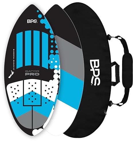 BPS 'Gator PRO' Fiberglass Skimboard (52 Inch) with Carry Bag