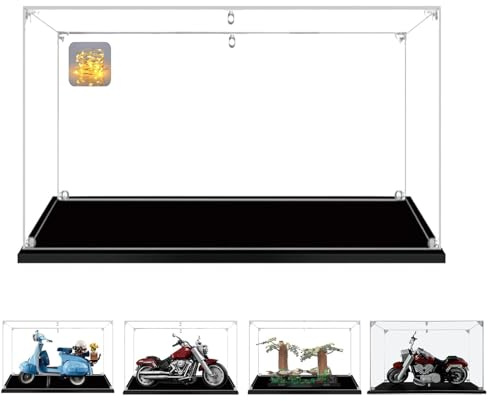 40x20x30cm 3mm Acrylique Vitrine Exposition pour Lego Vespa 125 10298 75353 76388 42107,Transparent Grand Boîte de Présentation