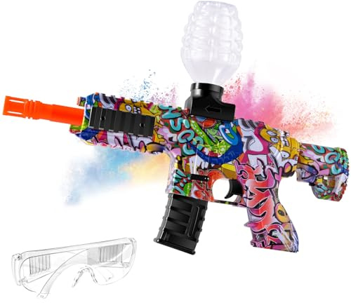 Sendowtek Gel Blaster Gun, 50000 Tiros Juguete de Disparo Automático con Gafas y Batería Recargable, Juego de Equipo al Aire Libre Pistola de Gel para Adolescentes y Adultos Amigos de 14+ Años
