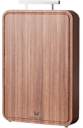 Skärbräda Slitstark ebenholts diskbänk massivt trä skärbräda i hel trä Skärbräda Knivbräda sticky board skärbräda, Medium, DZ33006/15(38 * 26)