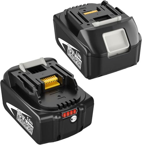2X18V Remplacement pour Makita 18V Batterie 5Ah BL1850B BL1850 BL1845B BL1845 pour Makita Batterie 18V BL1840B BL1840 BL1835B BL1835 B1830B BL1830 193138-9 193157-5