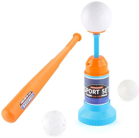 T Ball Set Pour Toddlerr - T -baseball Kids Baseball Avec Chauve-Souris Et Support | Jeu De Pratique En Battement Avec La Machine À Lancer, Ensemble De Démarreur De Balle En Plein Air Pour Garçons Et