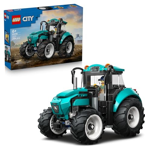 LEGO City Le Tracteur - Jouet de Construction - Maquette de Véhicule de Ferme avec Minifigurine de Fermier - Idée de Cadeau d'anniversaire pour Garçon dès 6 Ans & Fans de Mécanique 60498
