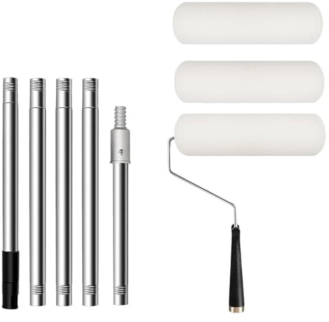 Doiyislem Rulli Verniciatura | Rullo E Pennello Per Pittura Murale Attrezzatura | 23 cm Casa per Pittori Interno Esterno Casa Soffitto Porta Armadio Mobili Macchie Olio,Interni Esterni Porte Pavimenti