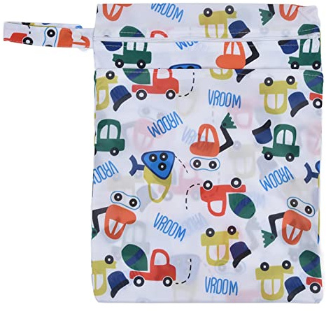 CUOFYUNL Borsa per pannolini per bambini portatile Borsa per pannolini riutilizzabile impermeabile con modello simpatico cartone animato