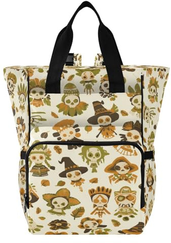 Ttgoth Sac à dos à langer étanche avec porte-biberons isothermes, sac à dos de voyage multi-poches avec sangles de poussette pour maman et papa