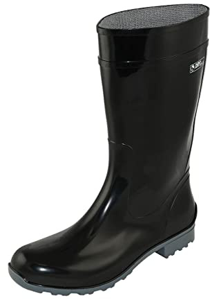 Regenliebe Damen Gummistiefel de Störtregen Regenstiefel Langschaft, Farbe:schwarz, Größe:41 EU