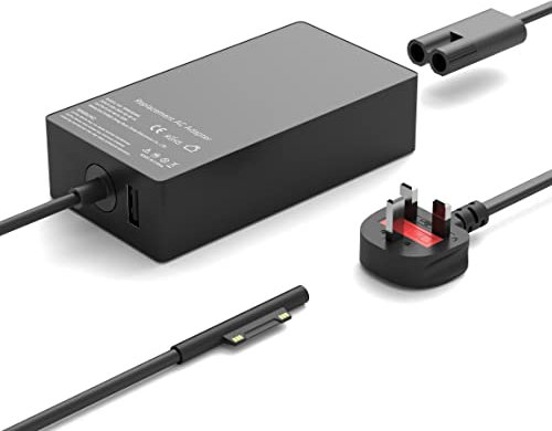 SKOTSLYE 65W Surface Pro Charger Compatible with Microsoft Surface Pro Laptop UK, Surface Pro 8/X/7/6/5/4/3, Surface Go 1/2/3/4, Surface Book 1/2, Windows Surface Laptop