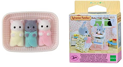 Sylvanian Families 5458 Persian Cat Triplets Dolls & Baby High Chair