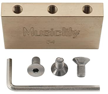 Musiclily Ultra 34mm Solid Mässing Tremolo Block för Floyd Rose Locking Tremolo Stall Elgitarr