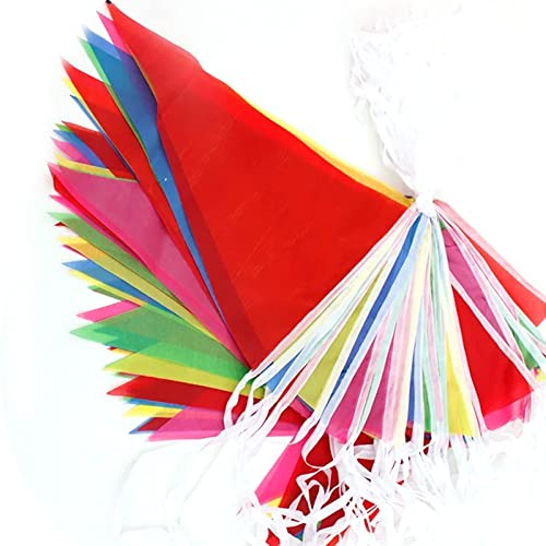 Bandera De Banderín Colorido, 10 Piezas Banderín De Arco Iris Decoraciones Para Fiestas Cadena De Bandera Decoración De Banderín Colorido Decoración De Banderín Colgante 50 M De Longitud Para Aula Ext