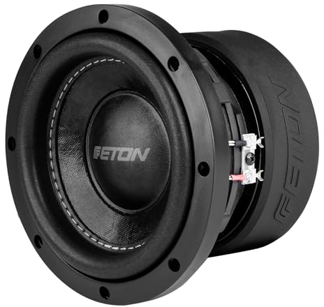 ETON MW 6.5 – Kraftvoller 16,5 cm / 6,5 Zoll Subwoofer, Langhub Bass für Autos, Tiefton Lautsprecher mit Ferrit-Magnet, 2 x 2 Ohm Doppelschwingspule, 2 x 250 Watt, 1 St.