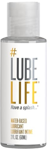 LubeLife Water-Based Lube – Personal Lubricant for Men, Women & Couples, Travel Size, Non-Staining, Easy Clean-Up, Toy-Safe, 2 Fl Oz