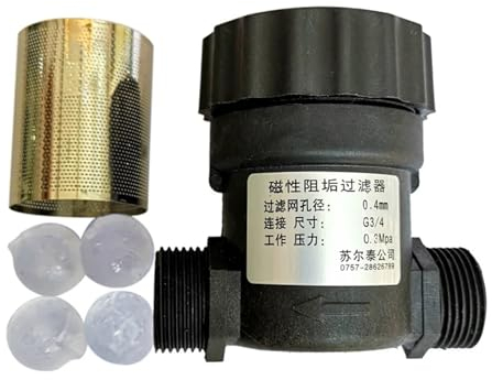 UGGOVXWZH ugnsfilter magnetiskt filter vattenvåg filter G3/4 avkalkningsfilter för vattenvärmare avkalkning vattenfilter