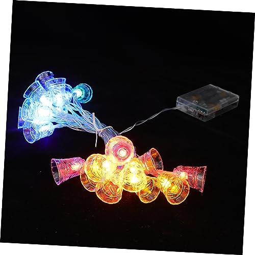 HOMSFOU 20led Glocken Geschnitzte Lichterketten Festliche Dekoration Zuhause Einzigartiges Glockendesign Wiederverwendbar