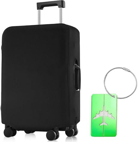 Jeinbuil Koffer Schutzhülle Elastisch Reise Kofferschutzhülle Kofferhülle Luggage Cover mit 1 Gepäckanhänger Wiederverwendbar (L(22-24 Zoll))
