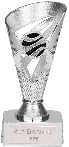 TROPHIESPLUSMEDALS Silver Voyager Trophy Cup, 15cm, Free Engraving