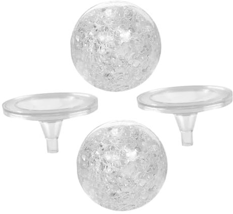 MAGICLULU 2pcs Crystal Ball Support for Water Fountain Bubble Decor Sphere Ball Ornaments for Home Office DIY Aquarium Fish Tank