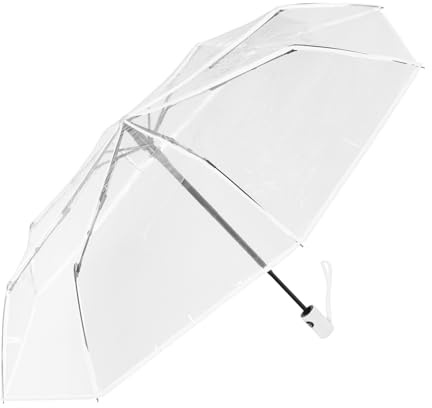 LIGIGWASH Parapluie Transparent Pliant Automatique Compact et Parapluie de Voyage Portable avec Visibilité pour Activités Extérieures