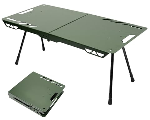 Fällbart Campingbord Bärbar Aluminiumlegering Med Justerbart Höjd | Lättvikts Picknick- Och Matsalsbord För Picknick Vandring BBQ Bilresa Bakgård Trädgård Balkong