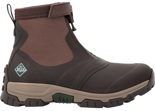 Muck Boots Men's Apex Mid Zip Performance Waterproof Ankle Boots, Dark Brown, 9