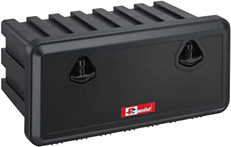 FTsolid Unterbaubox 76l für LKW PKW – Abschließbarer spritzwassergeschützter Staukasten aus Polypropylen mit EinHand-Griff 750x360x450 mm leicht