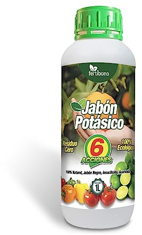FERTIBONO Jabón Potásico 1L, Multiusos Concentrado, Uso Versátil en Huertos, Jardines y Plantas de Interior, Natural y Biodegradable
